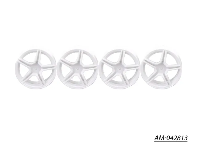 Arrowmax Rims jantes 1/10 TC 5 branches blanches +0mm lot 4