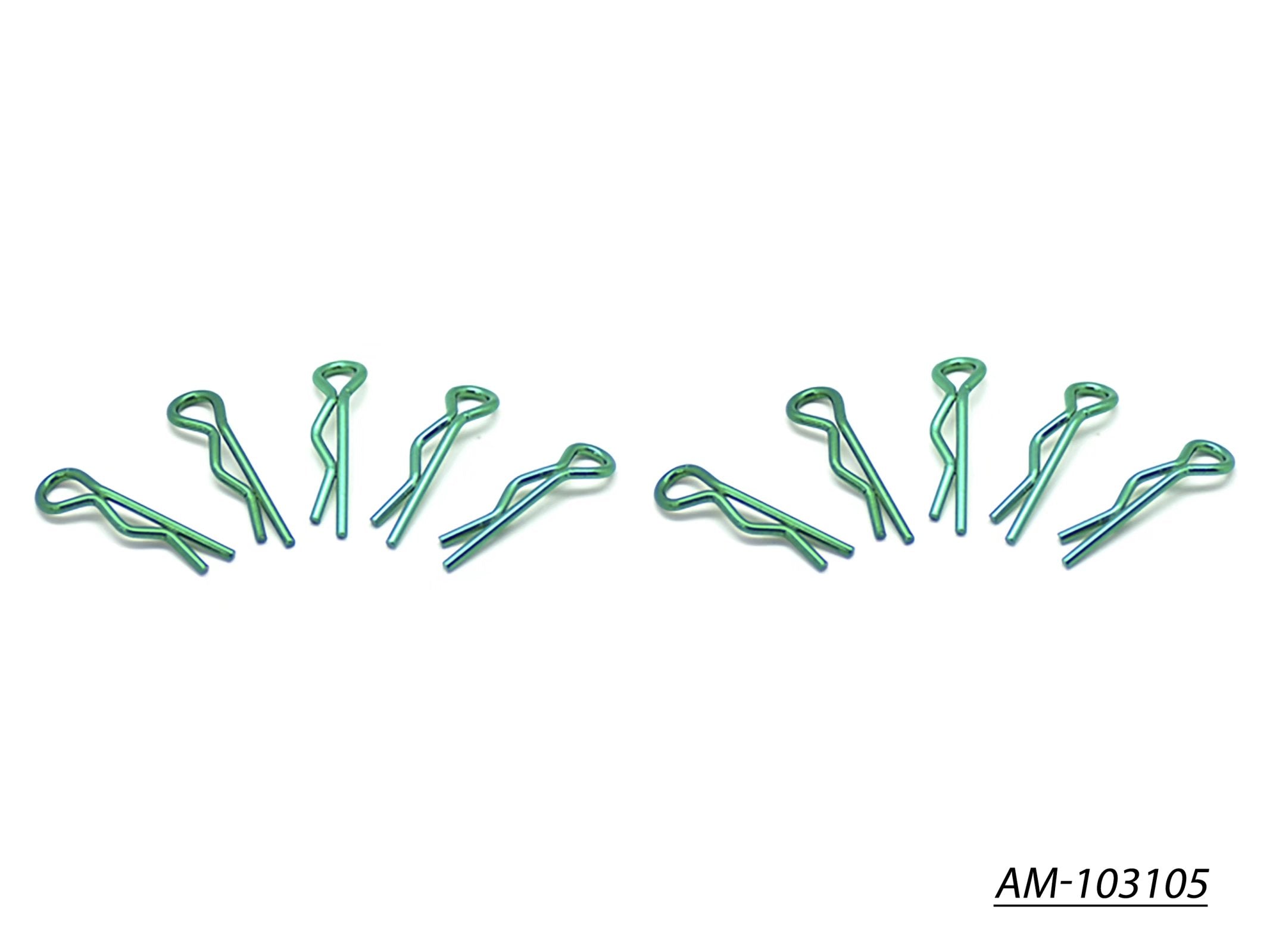 Arrowmax AM-103105 clips carrosserie 1/10 verts x10