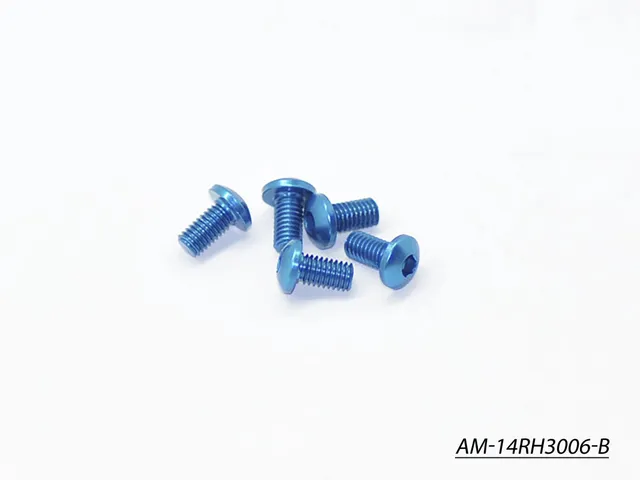 Arrowmax Screws Vis Alu Tête Ronde M3x6 Bleu 7075 Lot 5