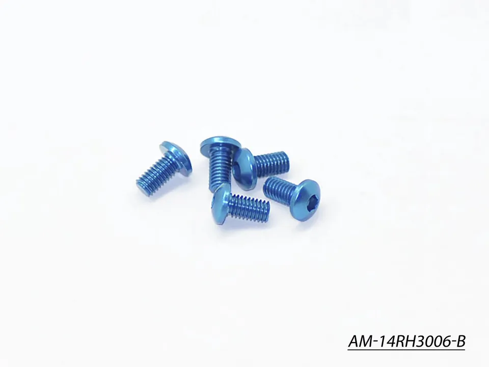 Arrowmax Screws Vis Alu Tête Ronde M3x6 Bleu 7075 Lot 5
