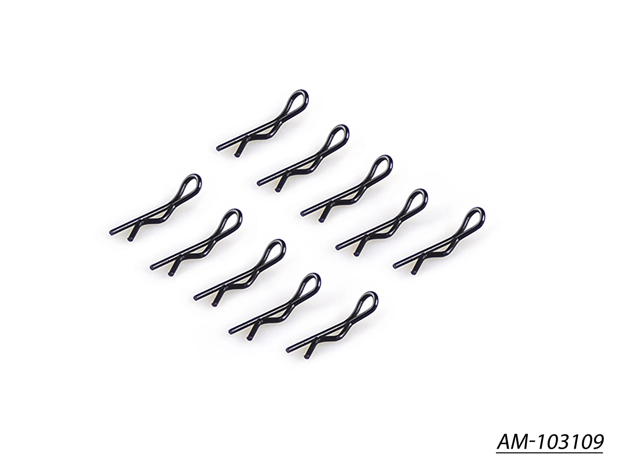 Arrowmax Body Clip AM-103109 clips carrosserie 1/10 noir x10