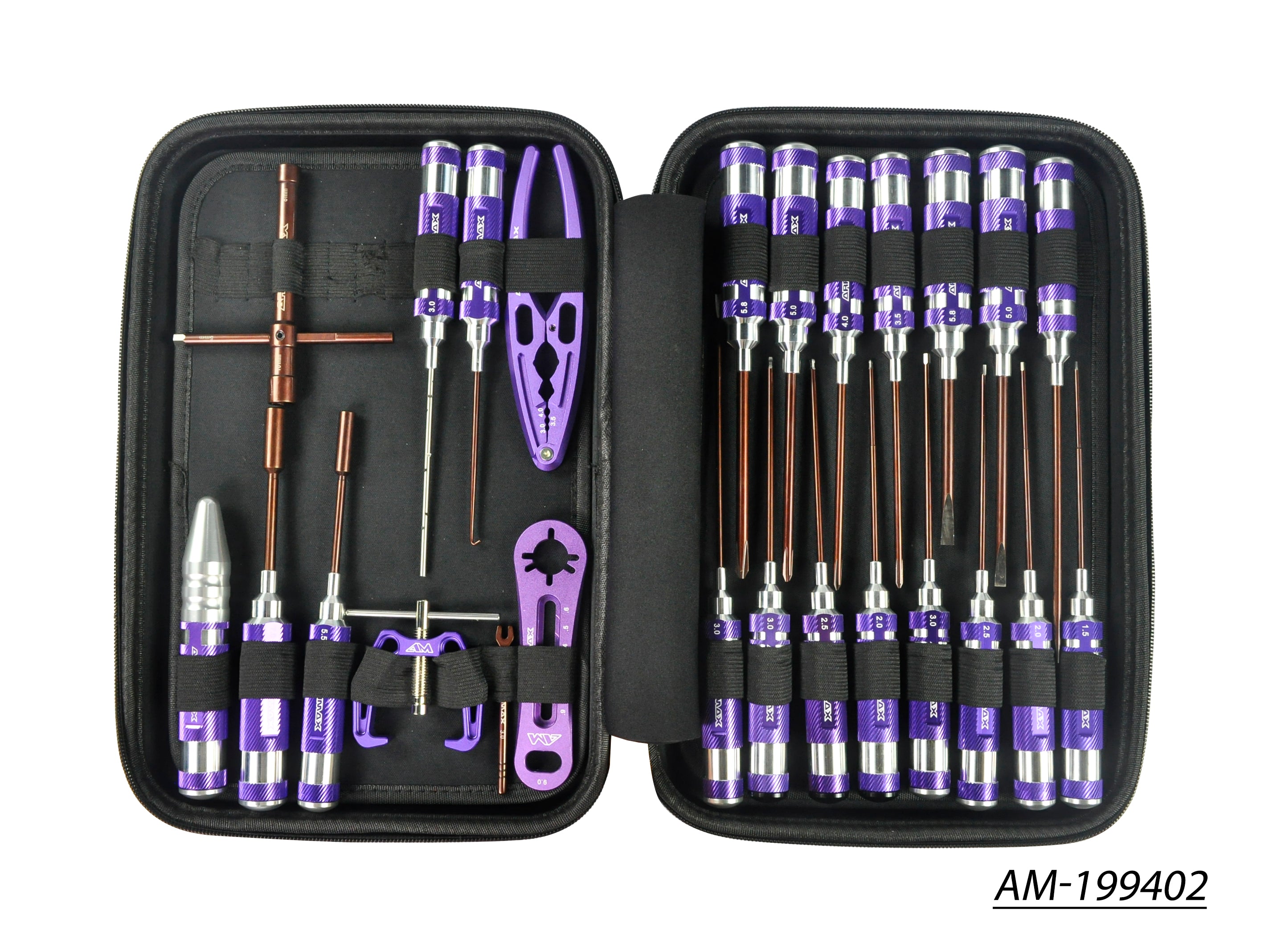Arrowmax Tools Set AM-199402 kit outils on-road 25 pièces + sac
