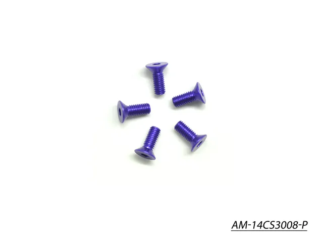 Arrowmax Screws Vis Alu Fraisée M3x8 Violette 7075 AM-14CS3008 x5