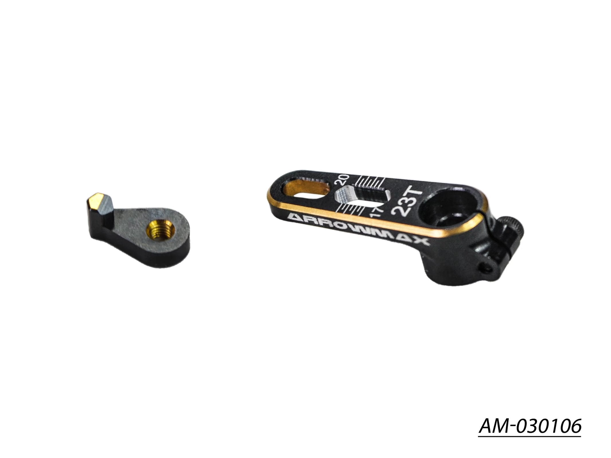 Arrowmax AM-030106 Palonnier Servo Alu 23T Noir Doré