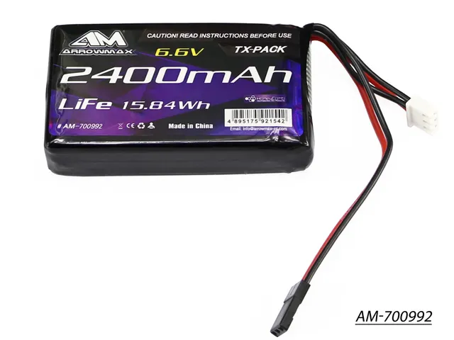 Arrowmax 2S LiPo AM-700992 batterie 2400mAh 6.6V Futaba