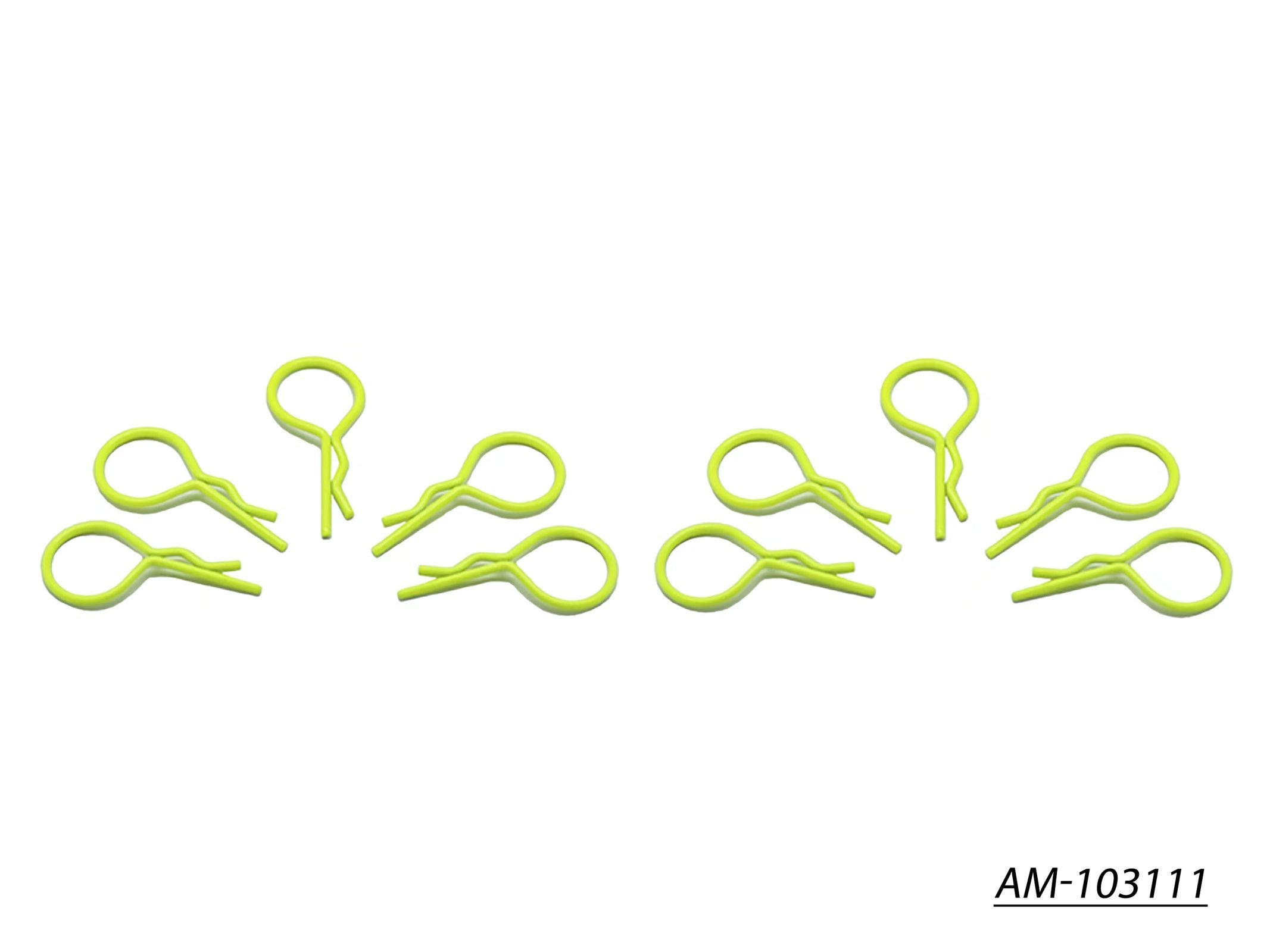 Arrowmax AM-103111 grands clips carrosserie 1/10 jaune x10