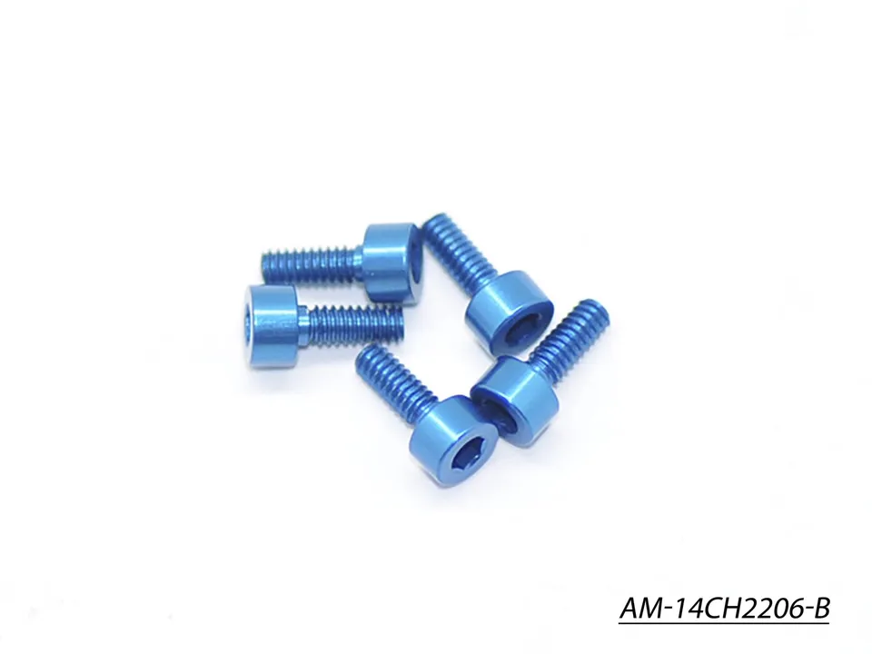 Arrowmax AM-14CH2206-B vis alu M2.2x6 bleue tête cylindrique