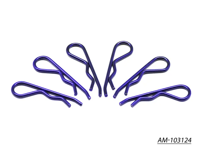 Arrowmax Body Clip clips 1/8 violet métallique lot 6