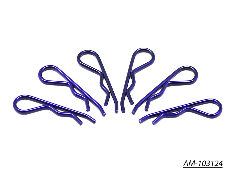 Arrowmax Body Clip clips 1/8 violet métallique lot 6