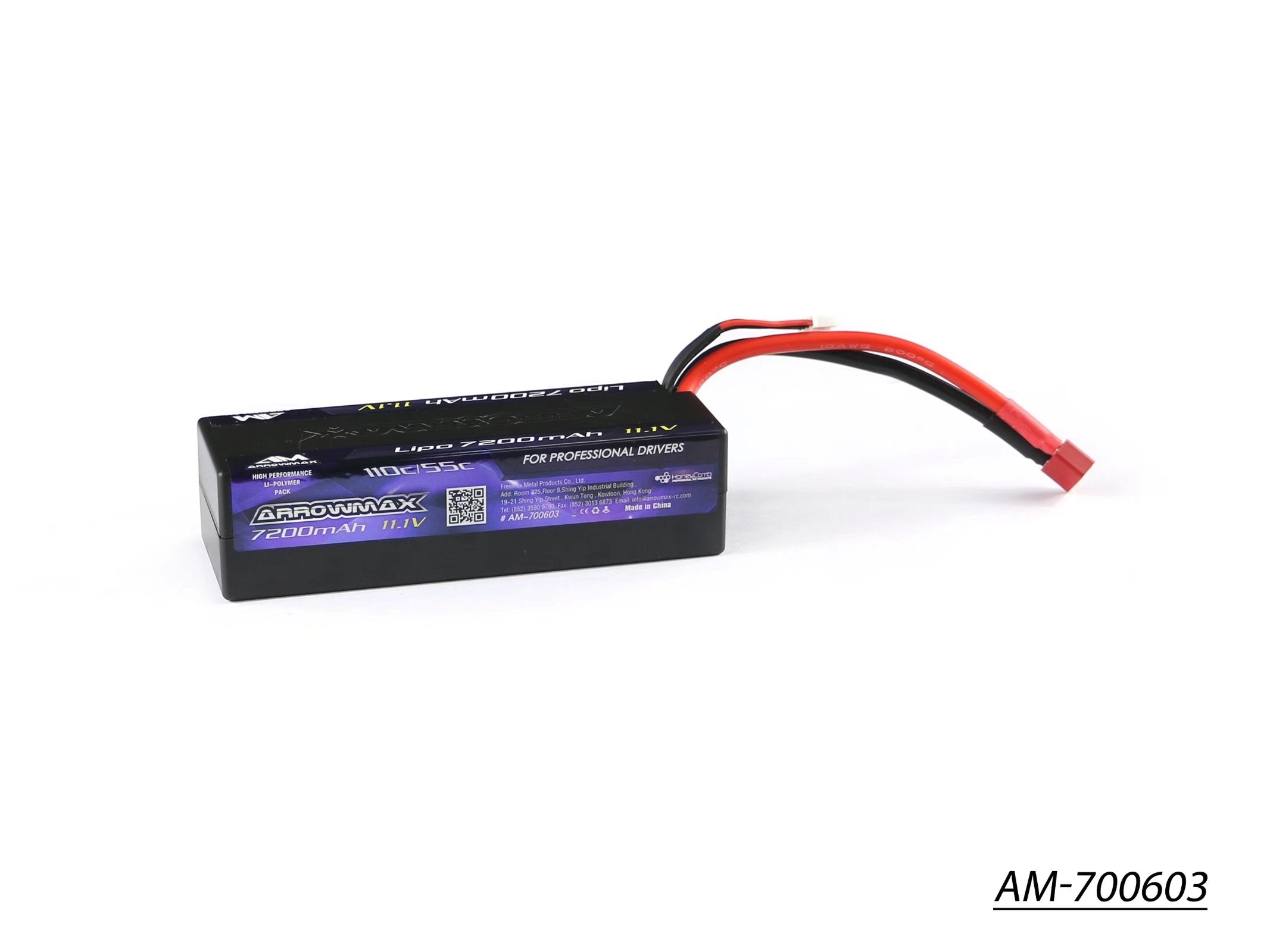 Arrowmax 3S LiPo AM-700603 batterie lipo 7200mAh 11.1V 55C Deans