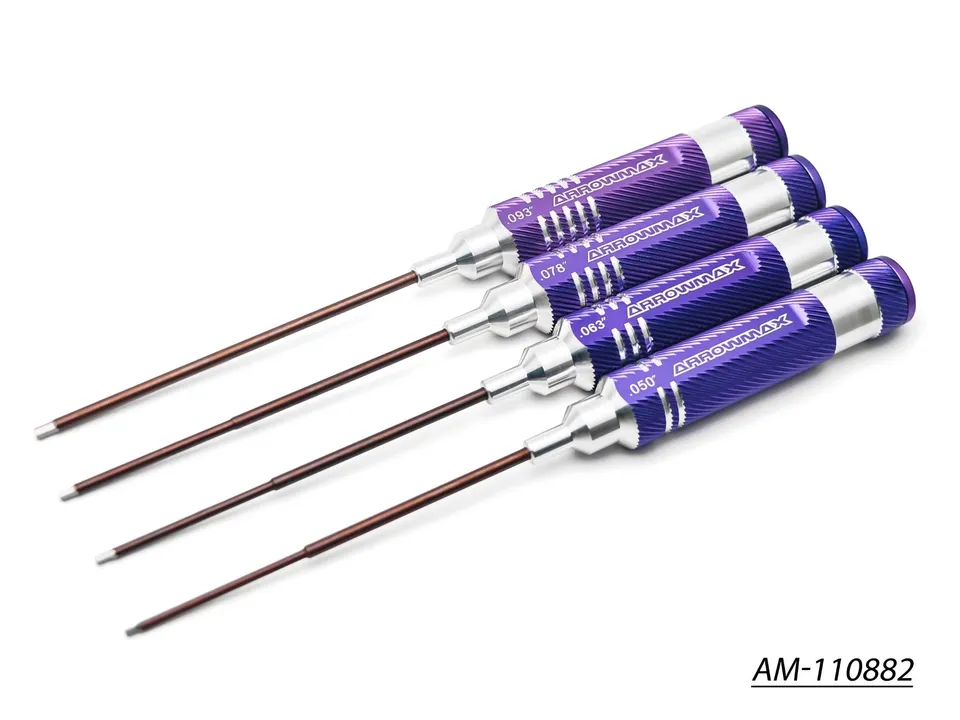 Arrowmax clés allen .050-.093 x 120 mm 4 pièces