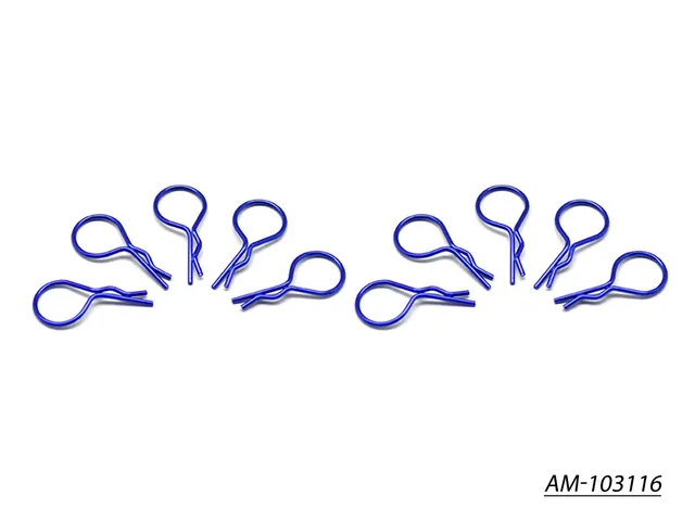 Arrowmax Body Clip 1/10 AM-103116 bleu métallique x10