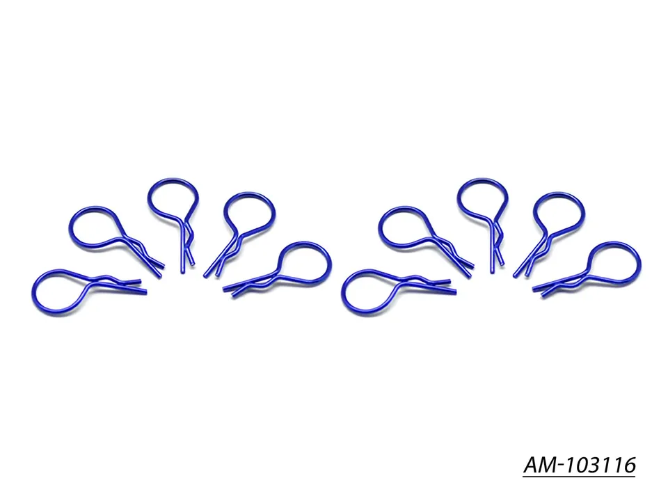 Arrowmax Body Clip 1/10 AM-103116 bleu métallique x10