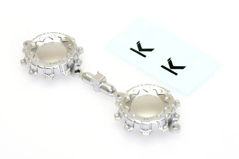 CEN CD0635 capuchon de roue argent Trident 2 pcs