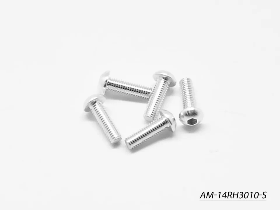 Arrowmax AM-14RH3010-S vis alu M3x10 tête ronde argent x5