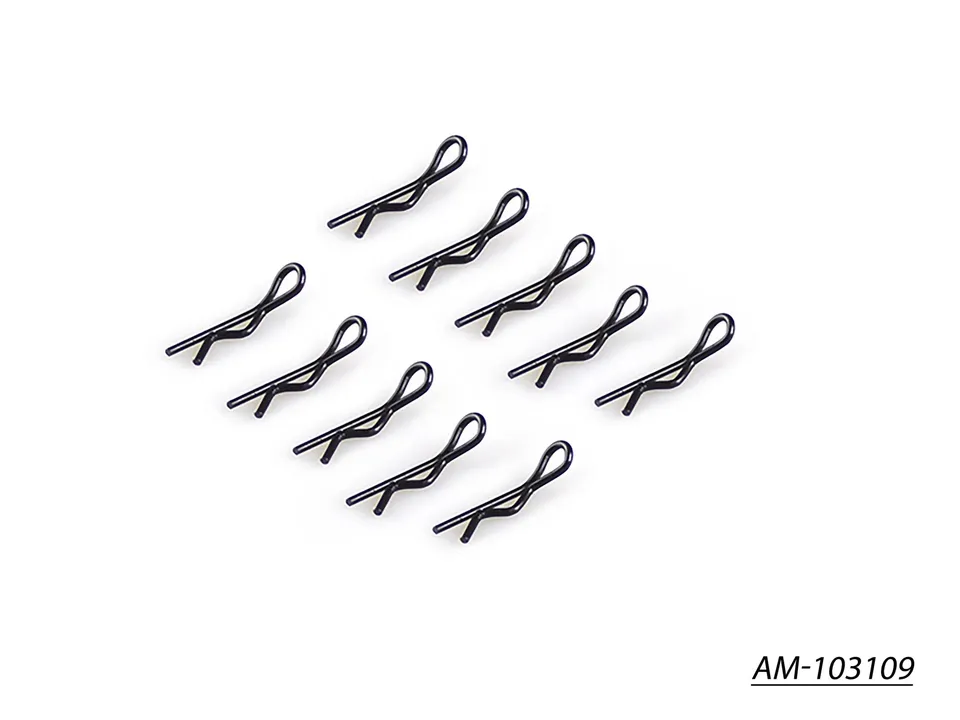 Arrowmax Body Clip AM-103109 clips carrosserie 1/10 noir x10