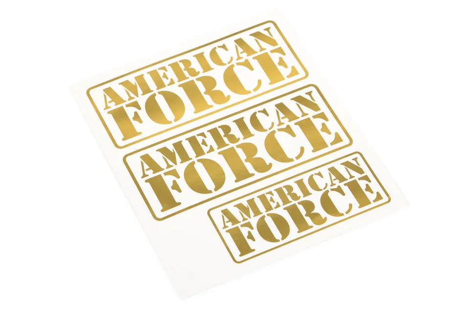 CEN CD0969 American Force autocollant gold chrome