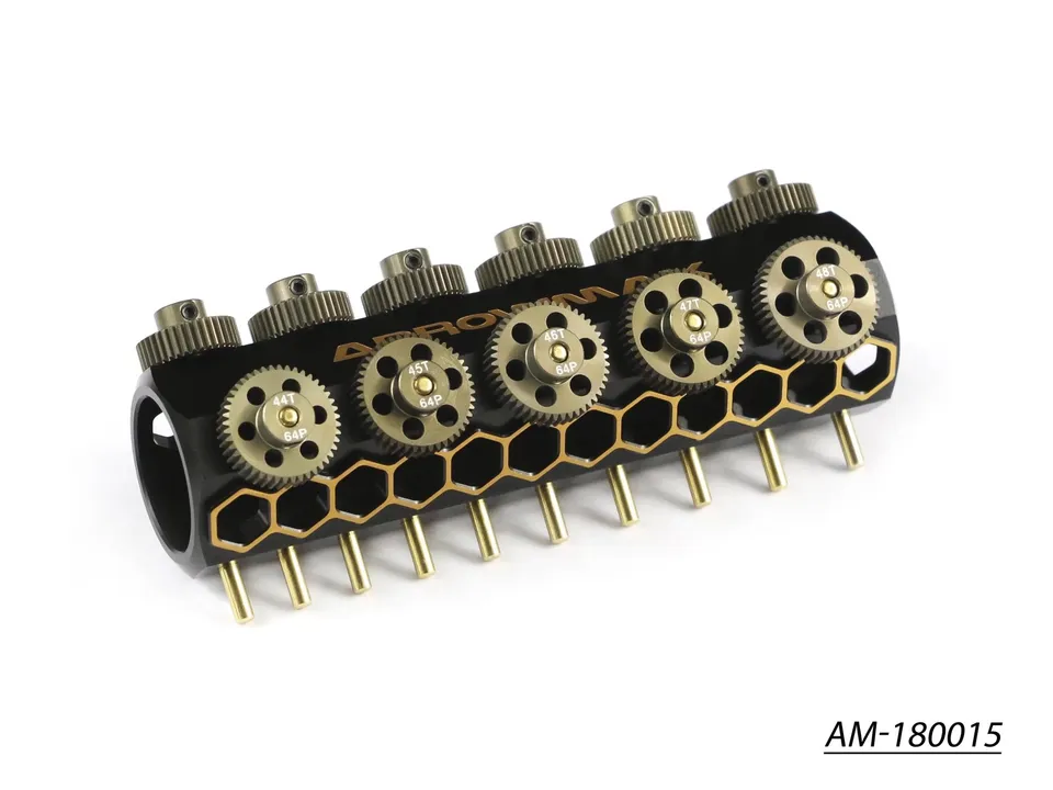 Arrowmax Gears AM-180015 set 11 pignons alu 64DP + caddy