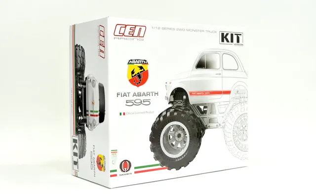 CEN 8911 Fiat Abarth 595 Kit RC 1/12 carrosserie claire