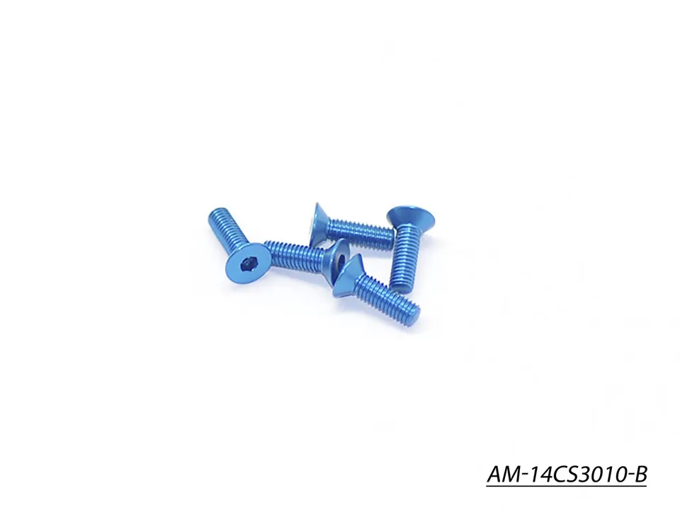 Arrowmax Alu M3x10 AM-14CS3010-B Vis RC Bleues Fraisées x5