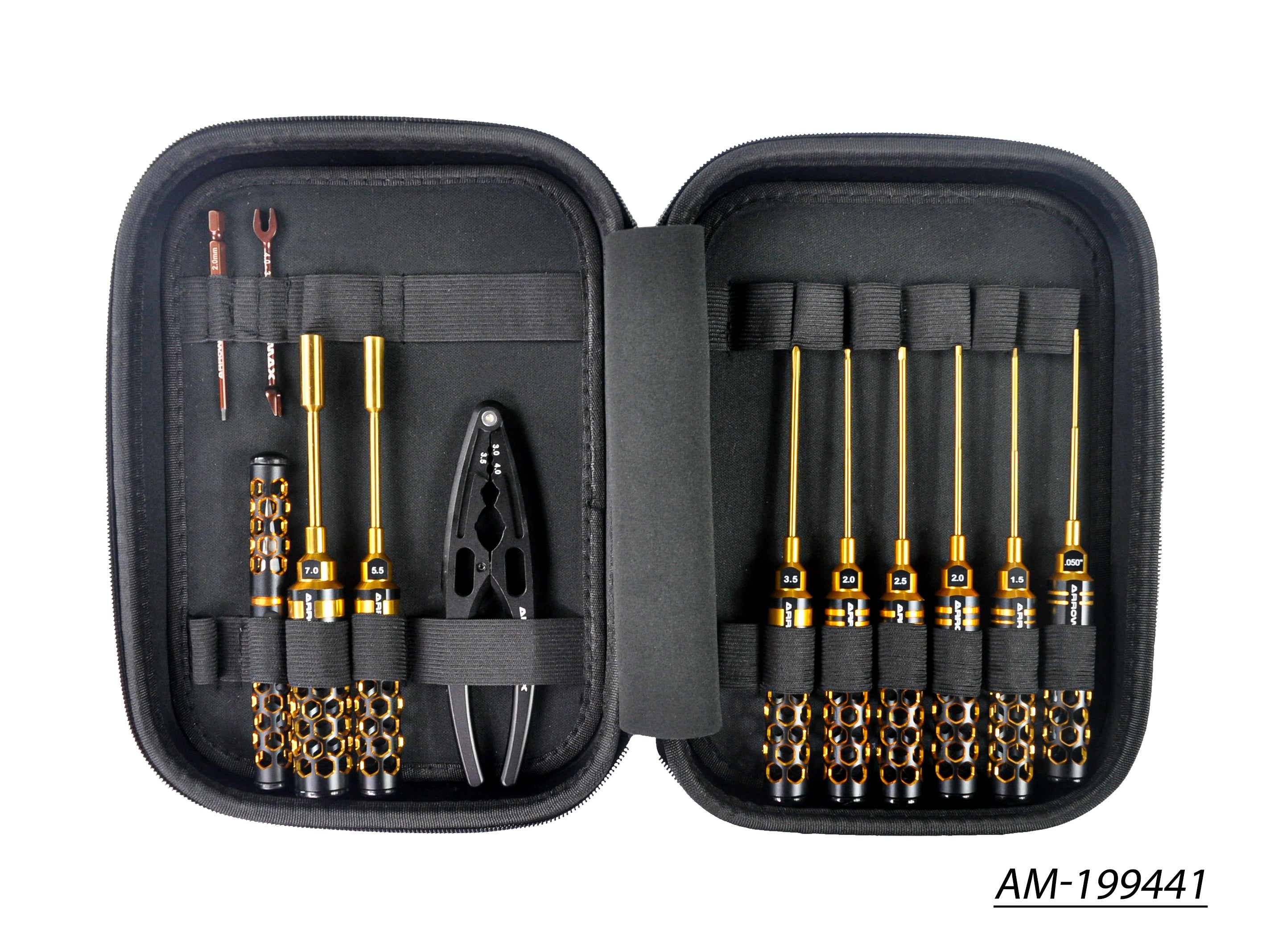 Arrowmax AM-199441 kit outils 1/10 Offroad 12 pcs + sac