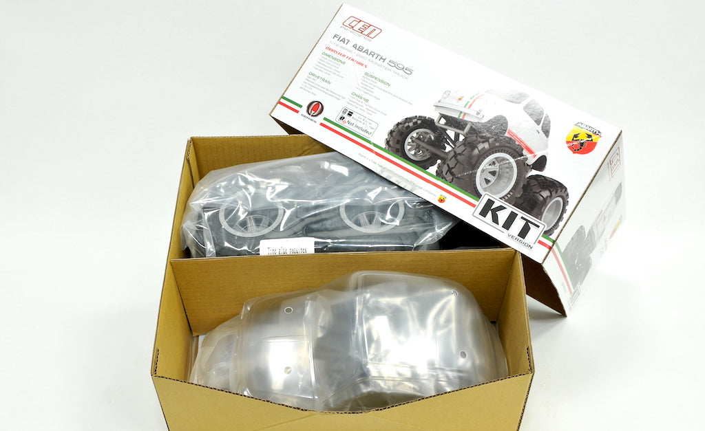 CEN 8911 Fiat Abarth 595 Kit RC 1/12 carrosserie claire