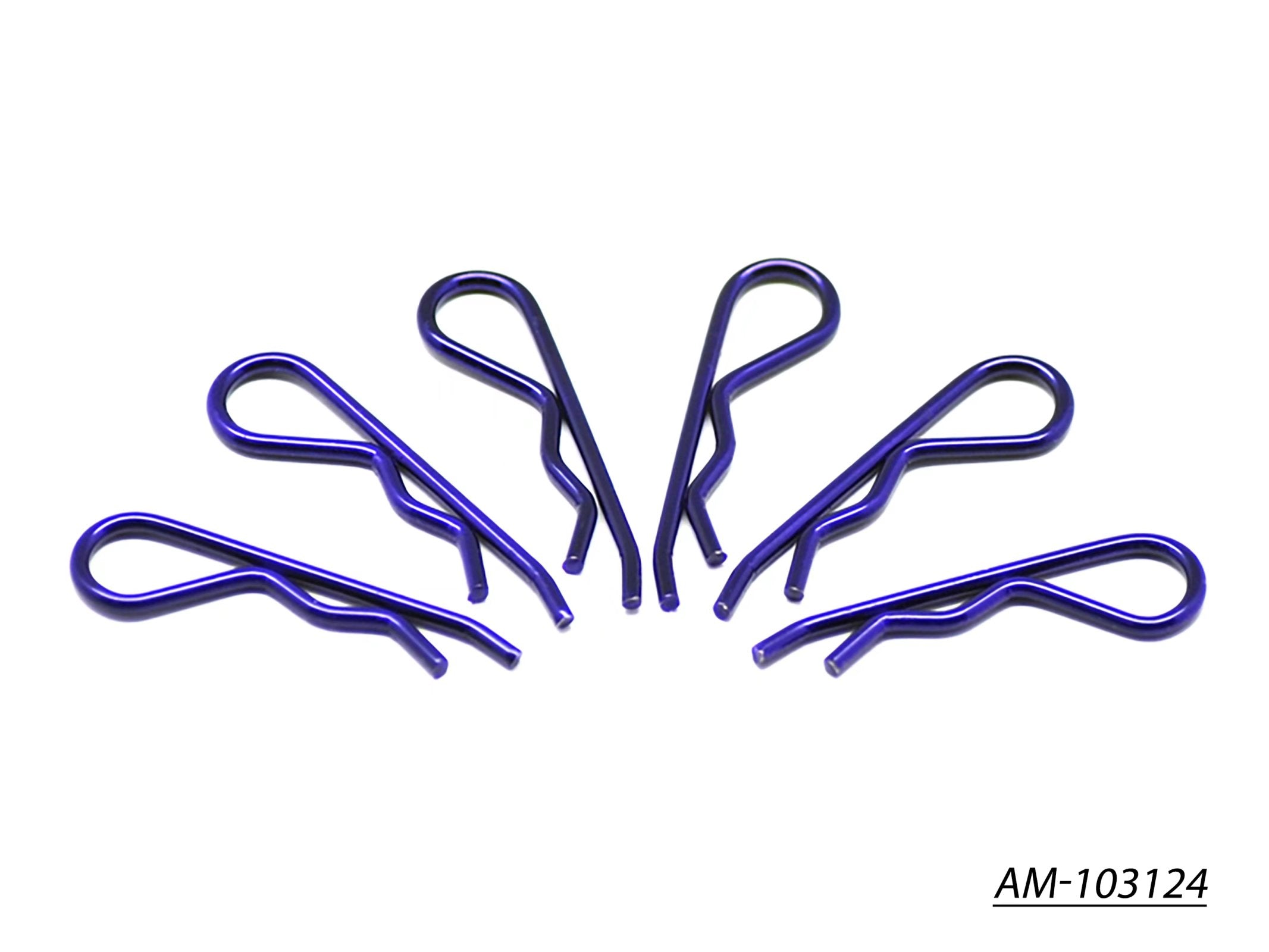 Arrowmax Body Clip clips 1/8 violet métallique lot 6