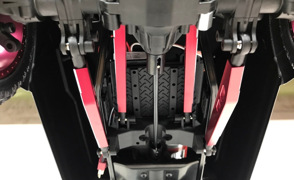 CEN KAOS CKD0370 biellettes suspension arrière alu 117mm rouge