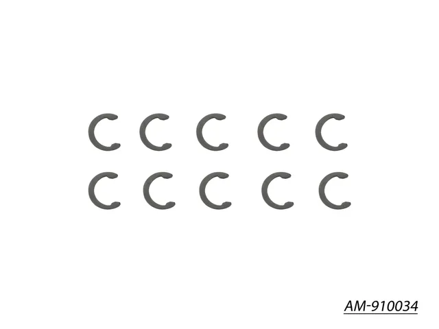 Arrowmax Medius Circlips Arbre AM-910034 Lot de 10