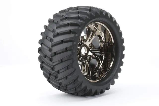 CEN CKR0505 V-Pattern roues pneus RC collés paire 1/7