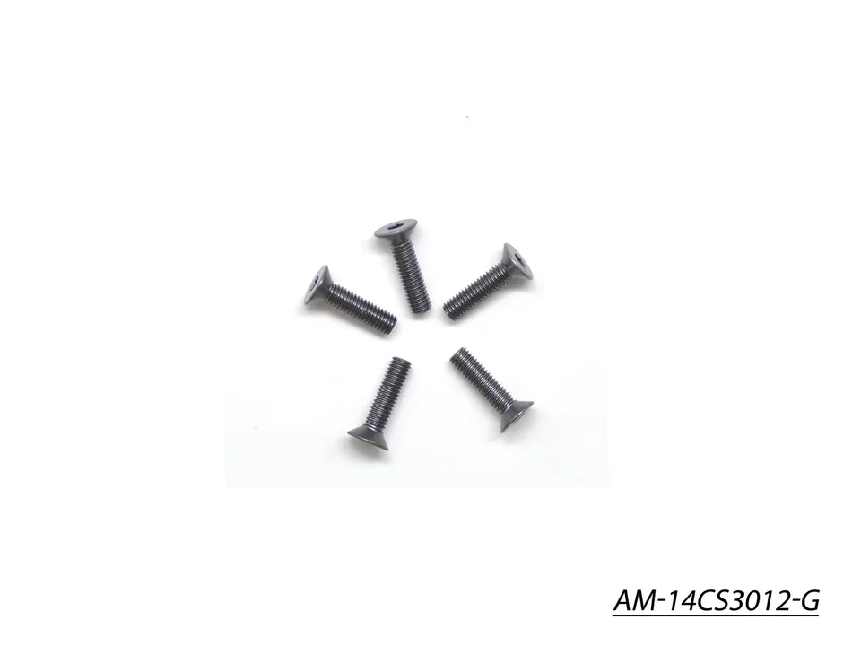 Arrowmax AM-14CS3012-G vis alu M3x12 fraisée grise x5