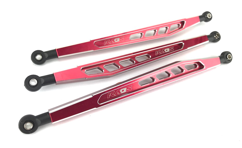 CEN KAOS CKD0370 biellettes suspension arrière alu 117mm rouge