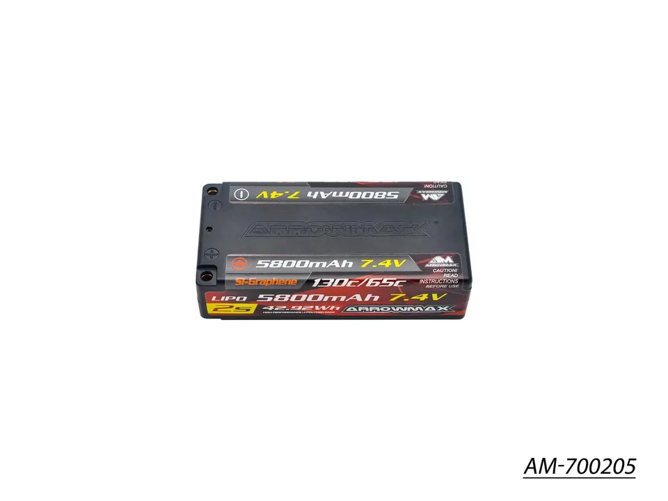 Arrowmax AM-700205 batterie LiPo 2S Shorty 5800 mAh 65C