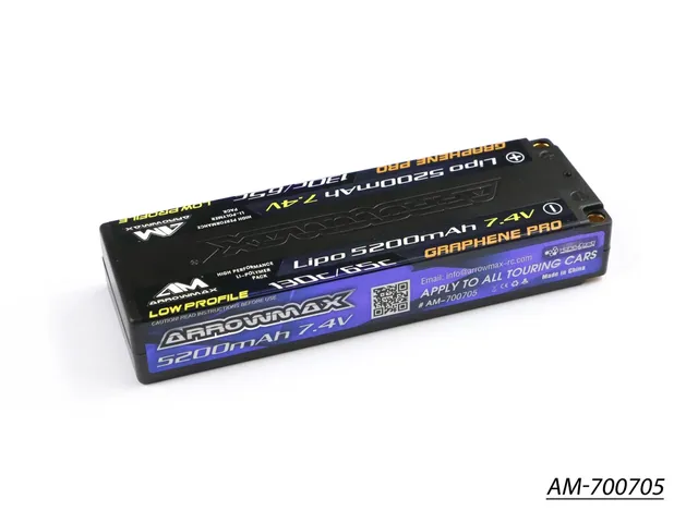 Arrowmax 2S LiPo batterie 5200mAh AM-700705 7.4V 65C
