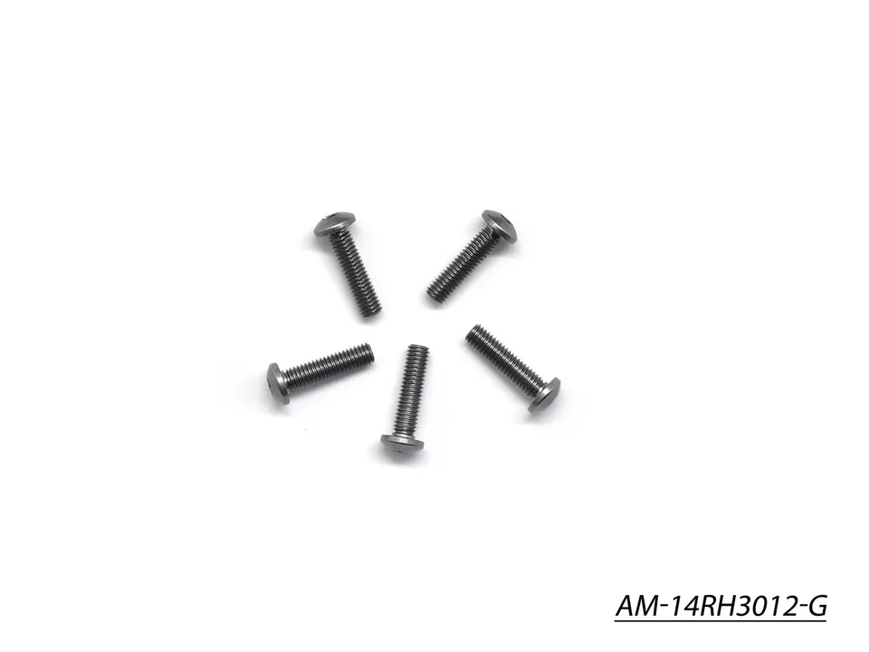 Arrowmax Vis Alu M3x12 Tête Ronde Grise x5 AM-14RH3012-G