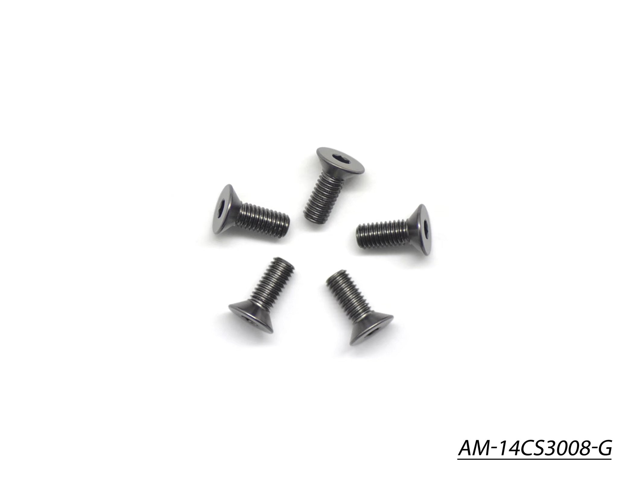 Arrowmax AM-14CS3008-G vis alu M3x8 fraisées grises (5)