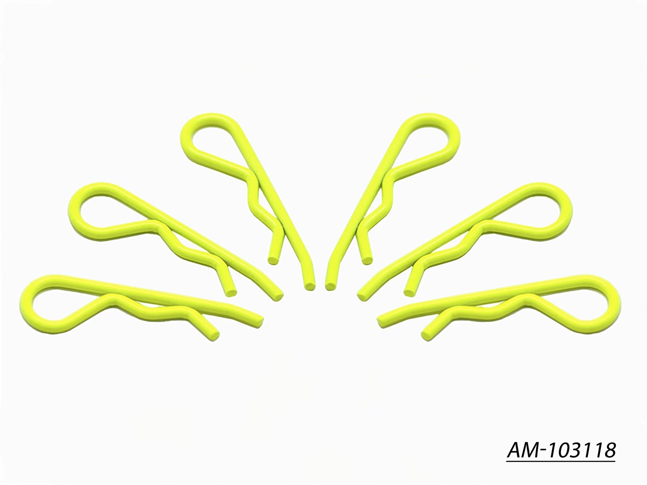 Arrowmax Body Clip AM-103118 clips jaune fluo 1/8 x6