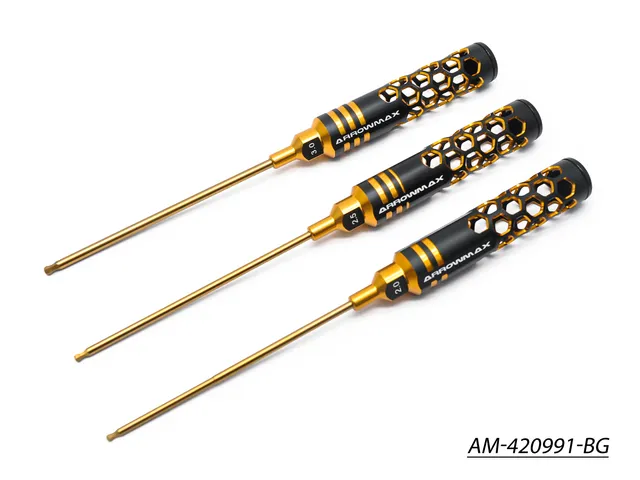 Arrowmax Tools Set AM-420991-BG clés hexagonales 3 pièces noir doré
