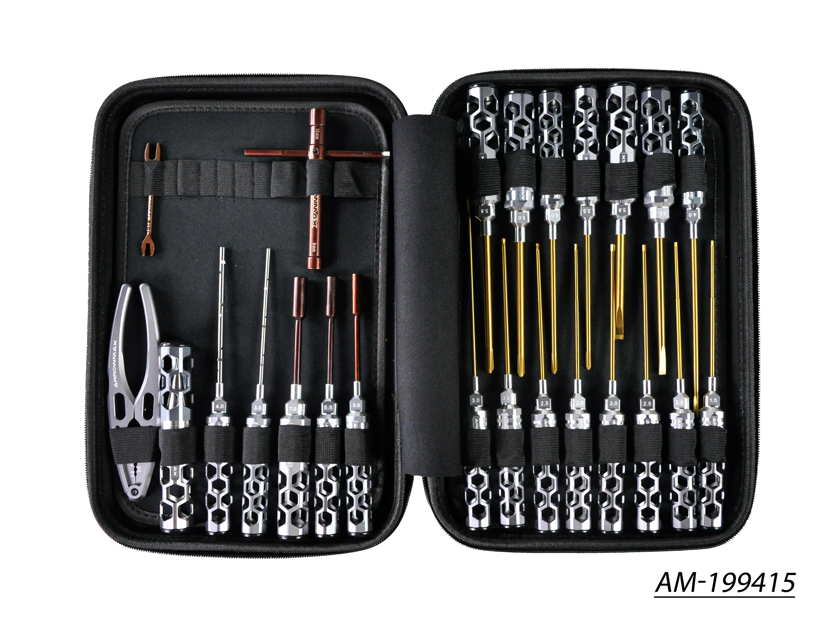 Arrowmax Honeycomb coffret outils RC 24 pcs + sac AM-199415