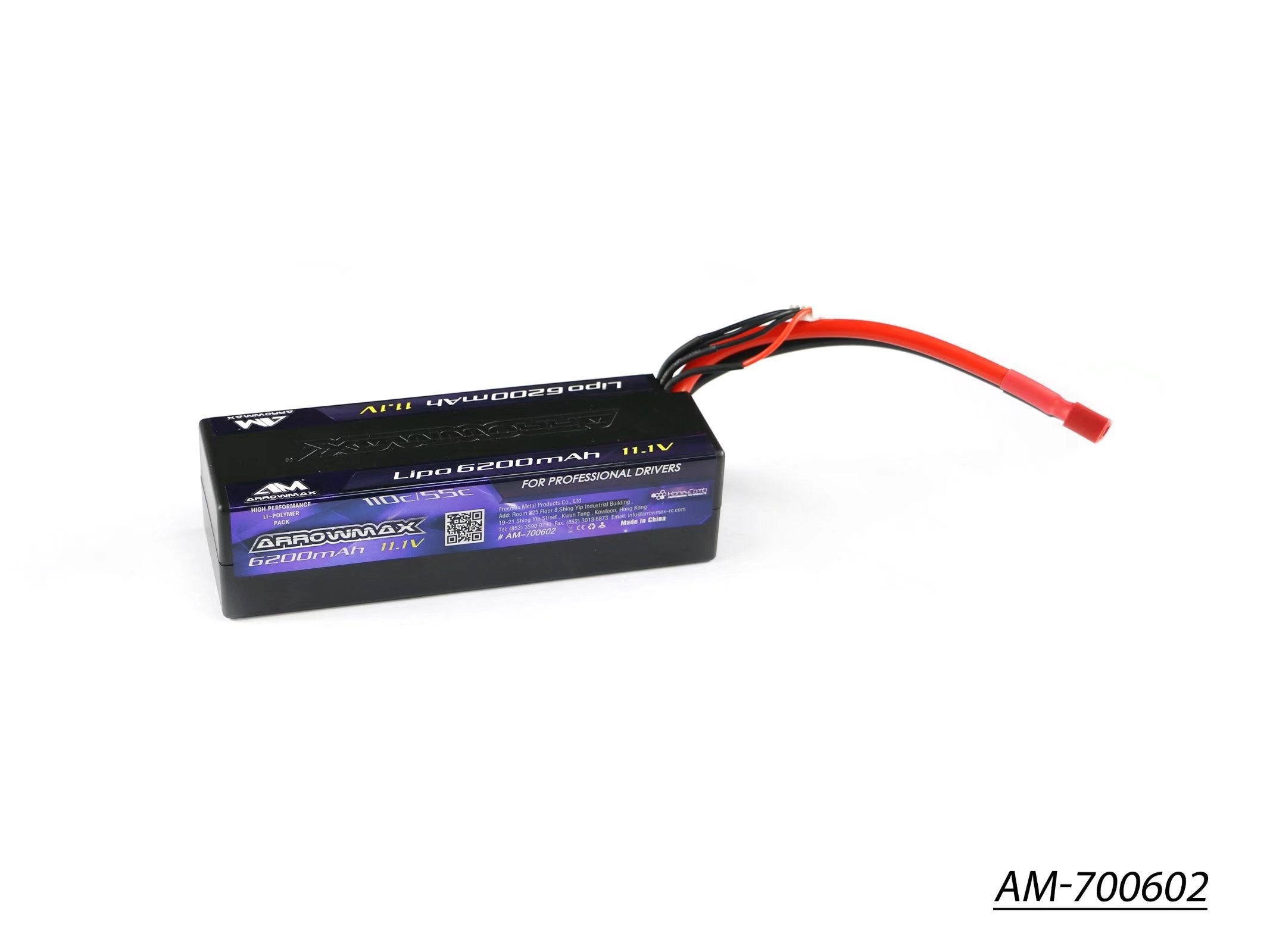 Arrowmax Batterie Lipo 3S 6200mAh 11.1V 55C Deans AM-700602