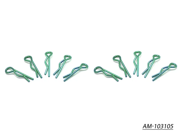 Arrowmax AM-103105 clips carrosserie 1/10 verts x10