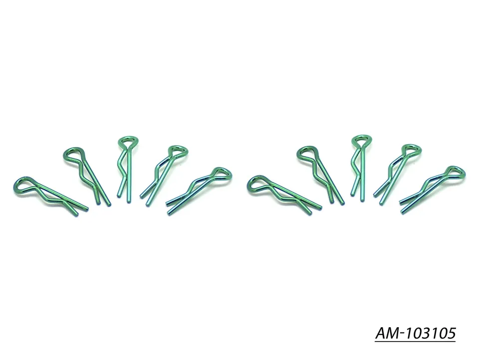 Arrowmax AM-103105 clips carrosserie 1/10 verts x10