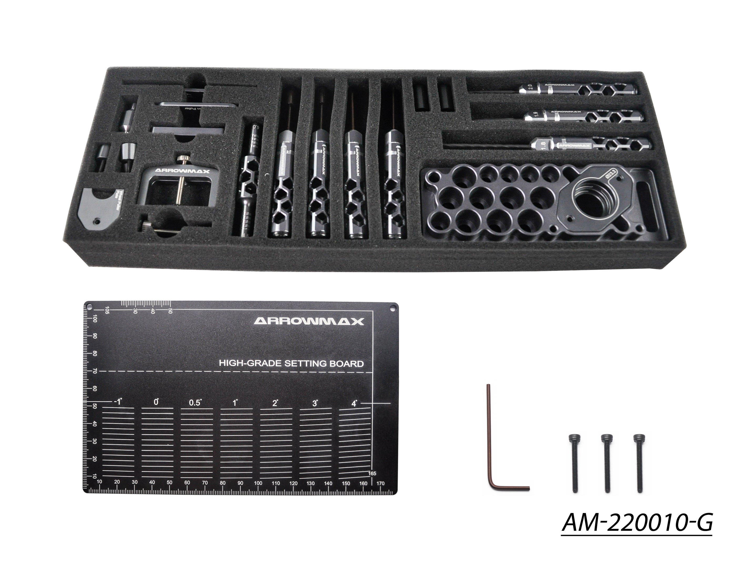 Arrowmax AM-220010-G kit outils Mini 4WD 1/32 gris