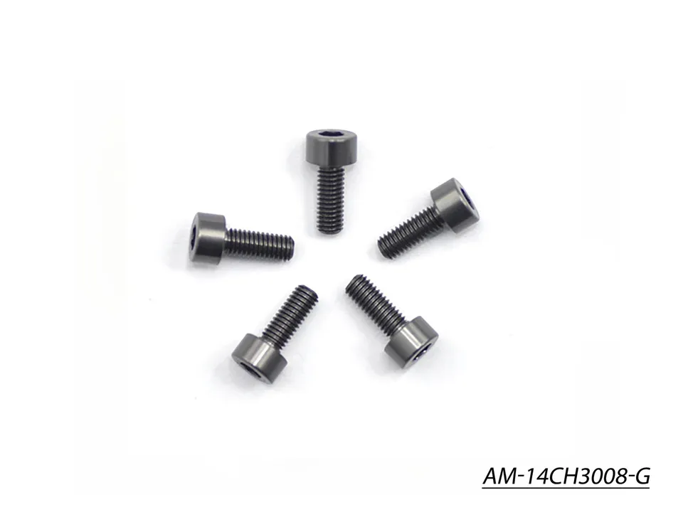 Arrowmax Screws AM-14CH3008-G vis alu M3x8 grise (5)