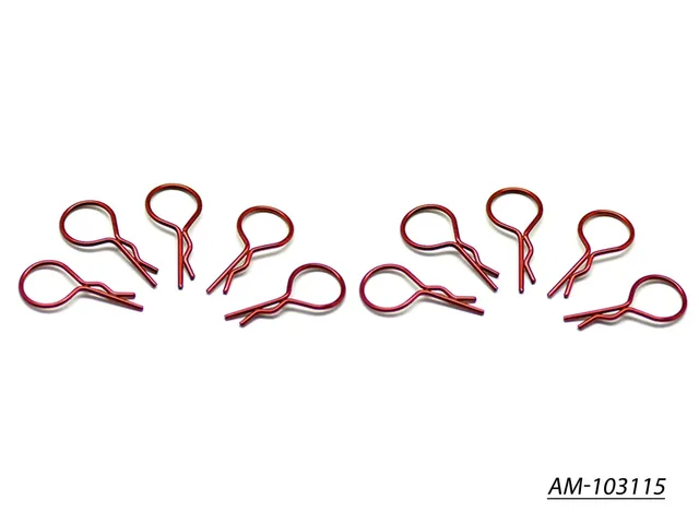 Arrowmax AM-103115 clips carrosserie 1/10 rouge x10