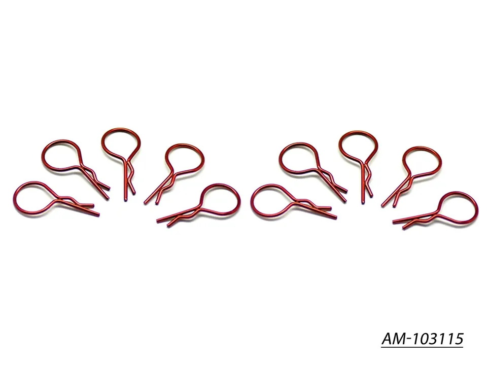 Arrowmax AM-103115 clips carrosserie 1/10 rouge x10