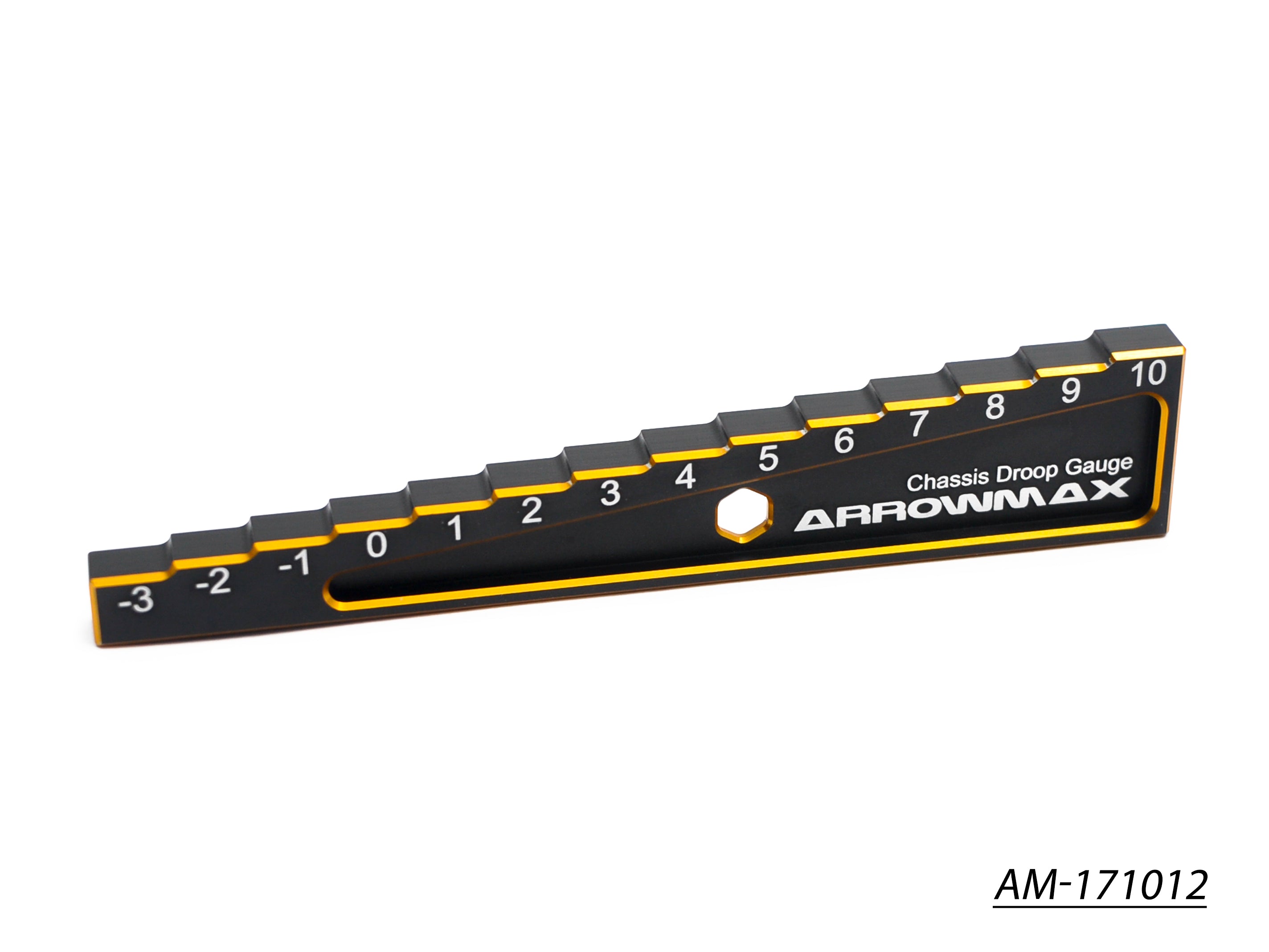 Arrowmax Setup Gauge jauge droop châssis -3 à 10 mm noir doré