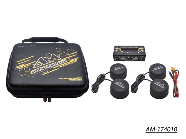 Arrowmax AM-174010 chauffe-pneus 1/10 +batt +sac noir