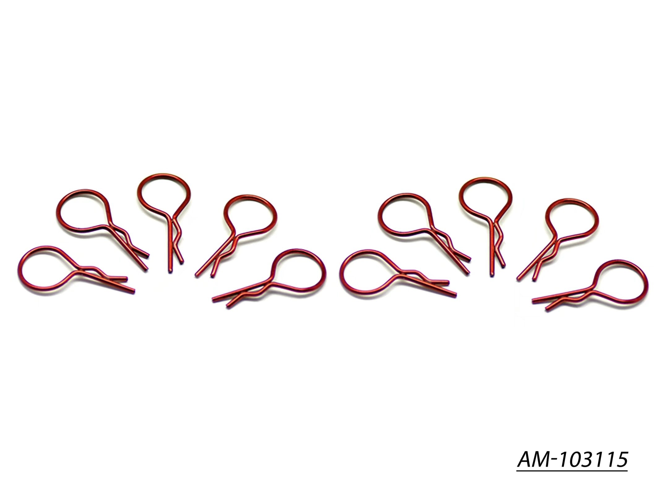 Arrowmax AM-103115 clips carrosserie 1/10 rouge x10