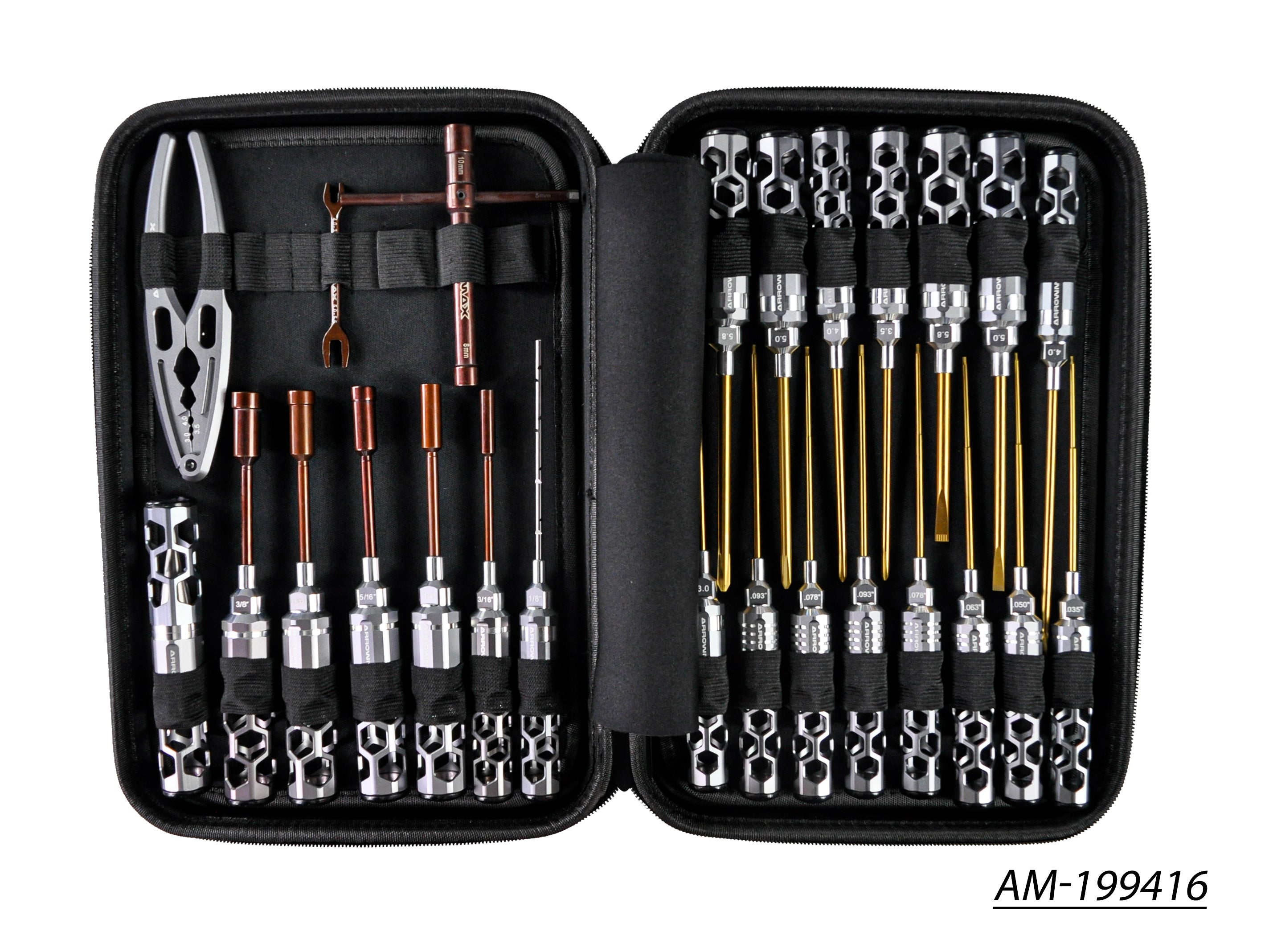 Arrowmax Honeycomb AM-199416 coffret outils 25 pièces + housse